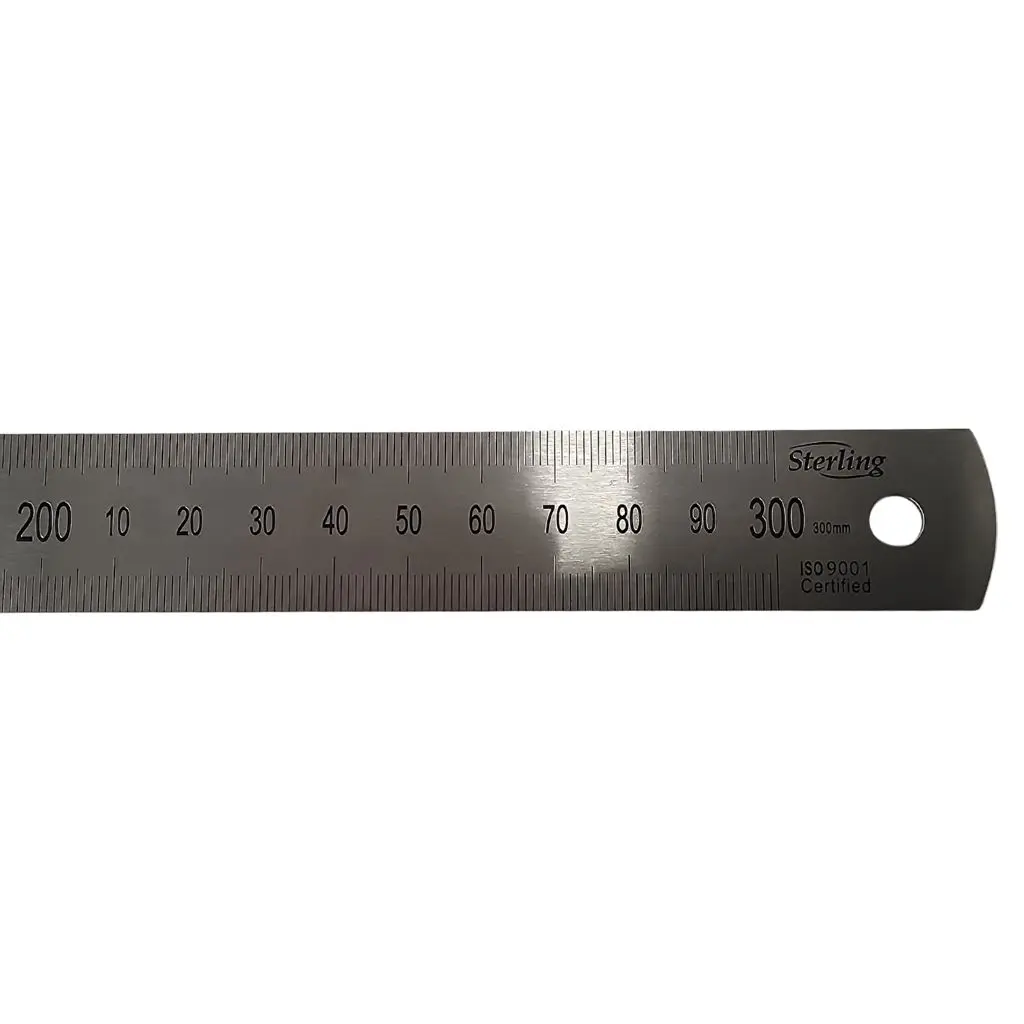 STERLING Stainless Steel Metric/Imperial Ruler 300mm 12”
