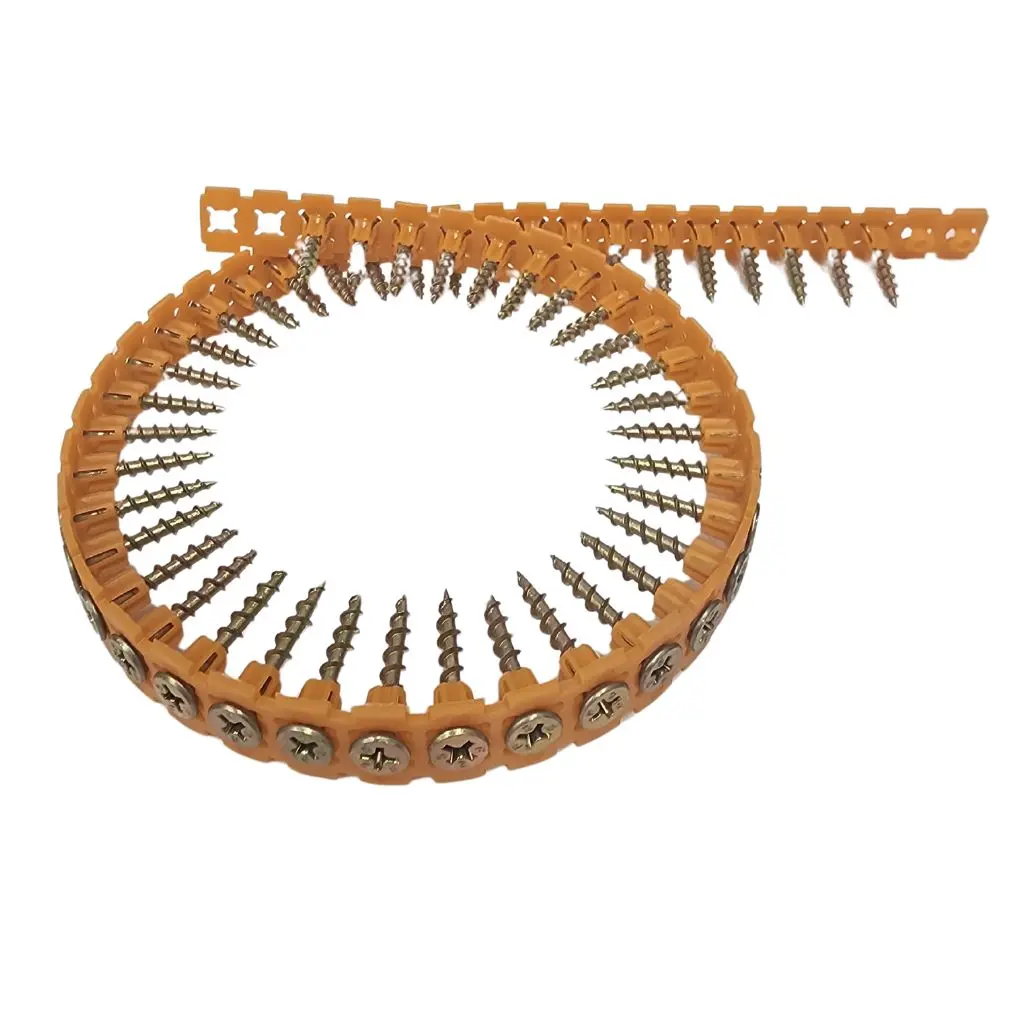 FORTRESS Plasterboard Screw Collated 6g x 32mm Yellow Zinc (box of 1000)