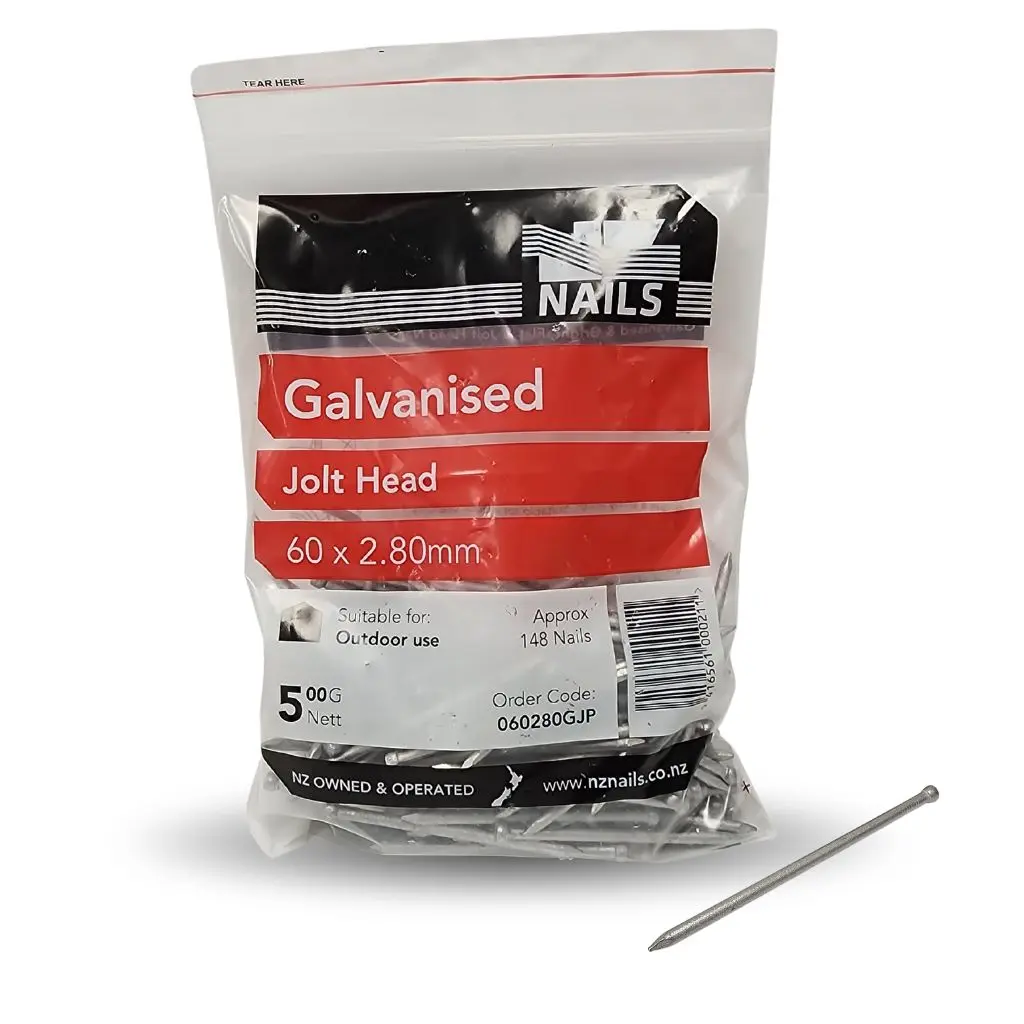 NZ NAILS Jolt Head Galvanised 60 x 2.80mm - 500g
