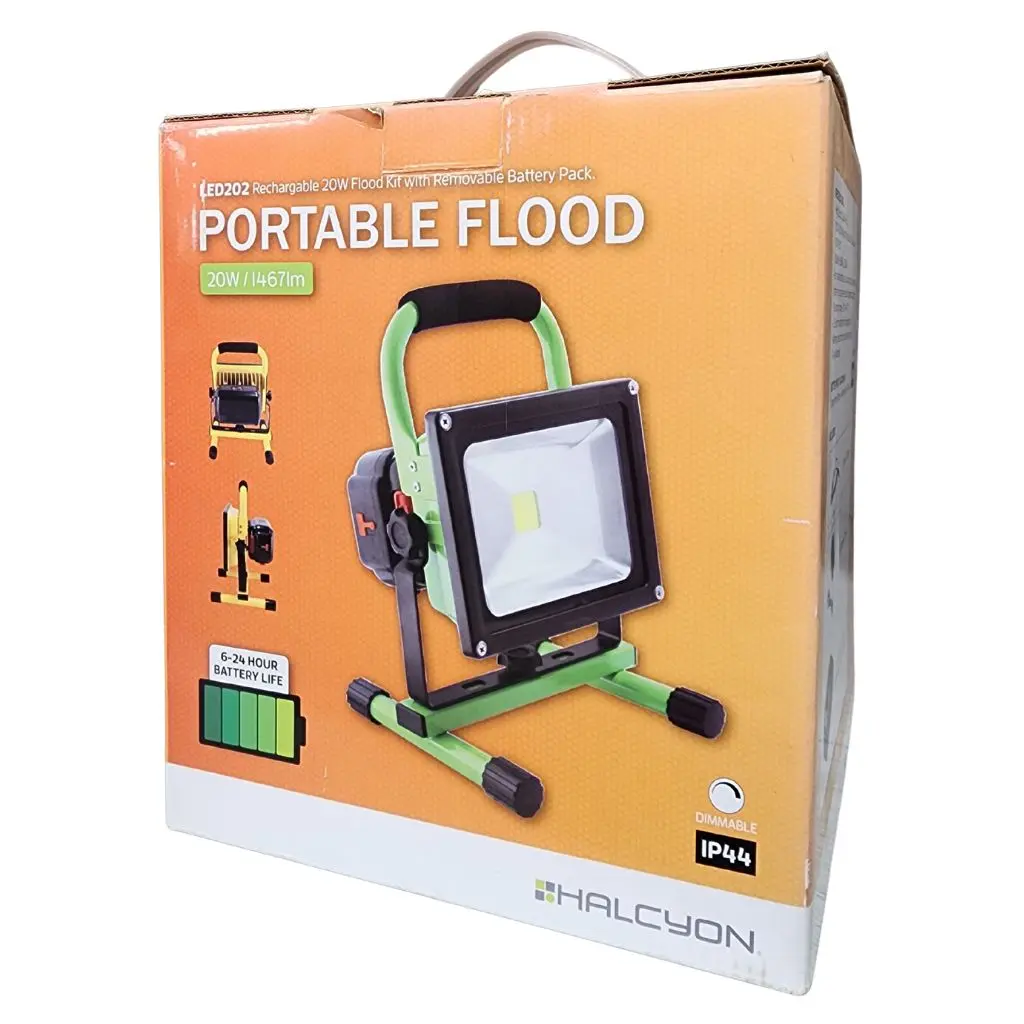 HALCYON Portable Rechargable Flood Light - 20w