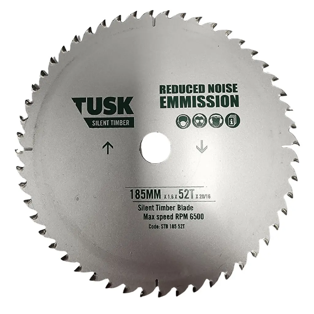 TUSK Silence Timber Blade 185mm x 52 teeth x 20/16mm bore