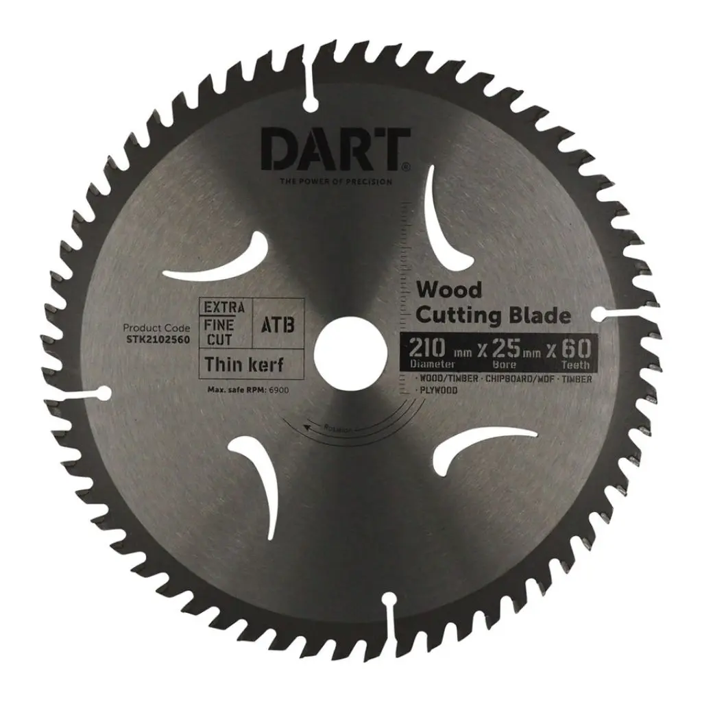 DART Timber Blade 210mm x 60 teeth x 25mm bore