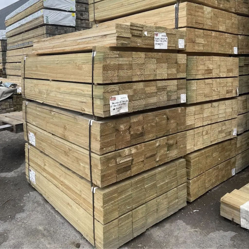 FENCE Paling - Radiata Pine Rough Sawn H3.2 Treated | 150 x 25 x 1500mm