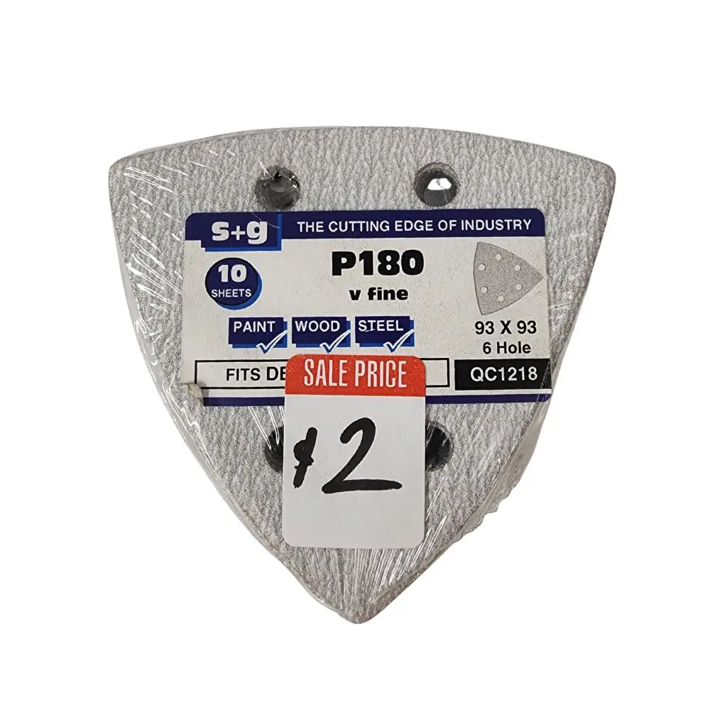 SANDING DETAIL SHEET 93 x 93 x 180G (10 sheets)