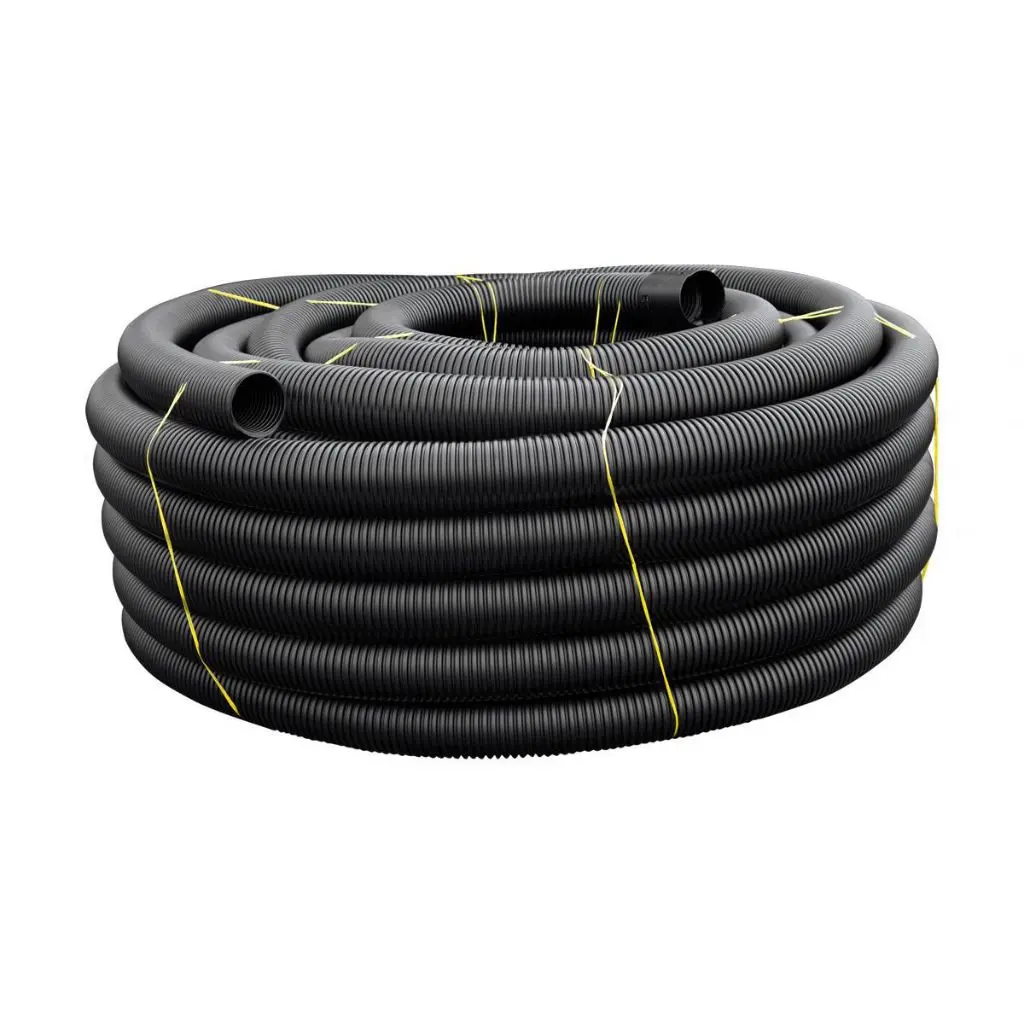 IPLEX Novaflo Single Wall Corrugated Bore PE Land Drainage Pipe 65mm x 30m