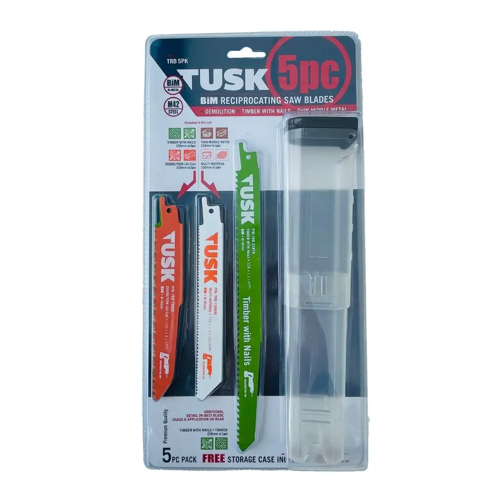 TUSK Bi-Metal Reciprocating Saw Blades (5 piece pack)
