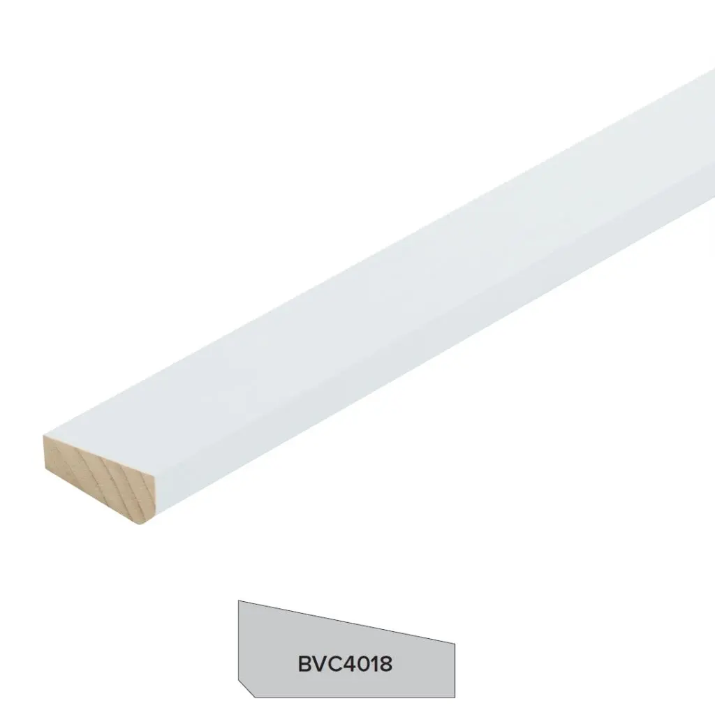 CORNICE Bevelled Gesso Finger Jointed 40 x 5400mm