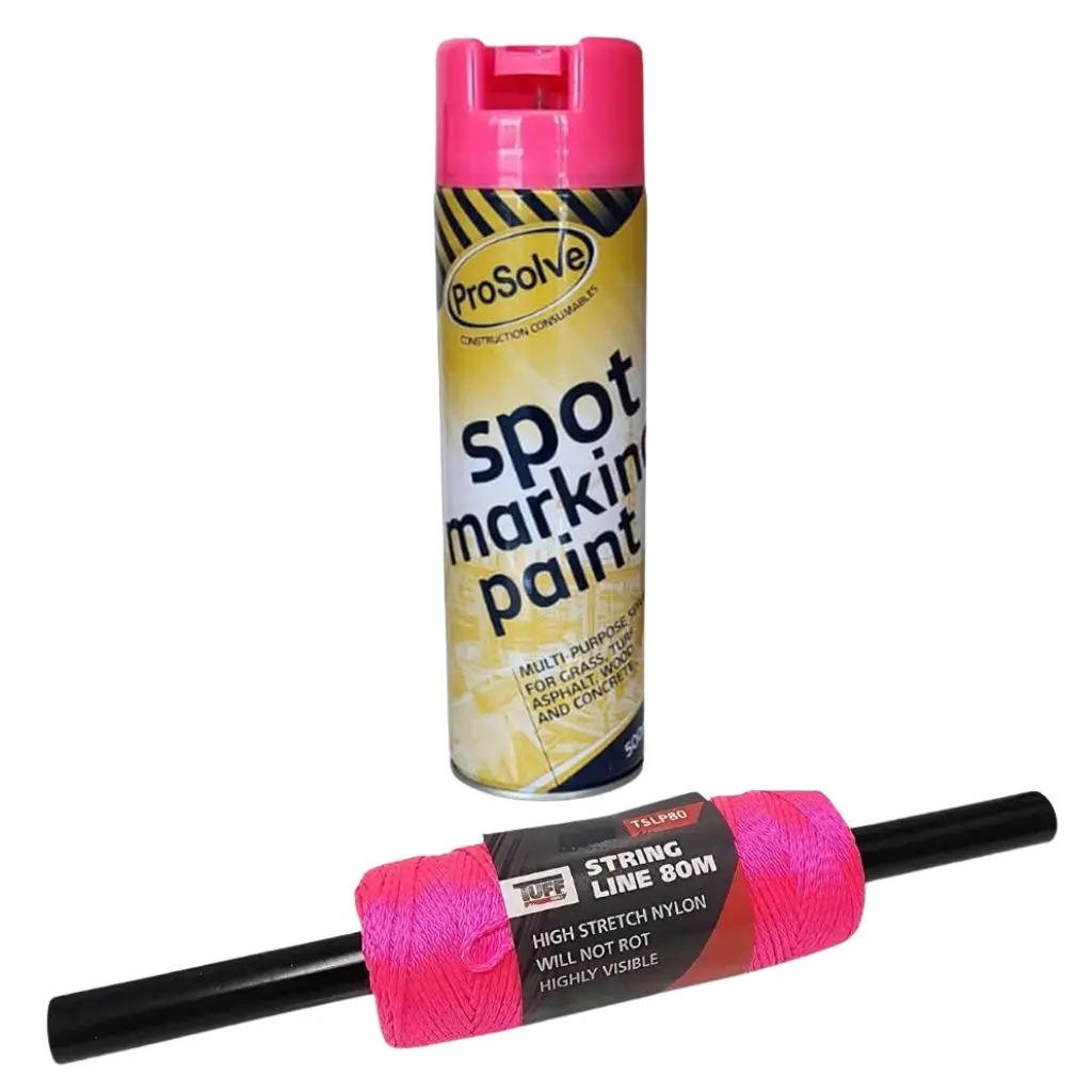 Pink Bundle | Tuff String Line + Prosolve Spot Markeing Paint