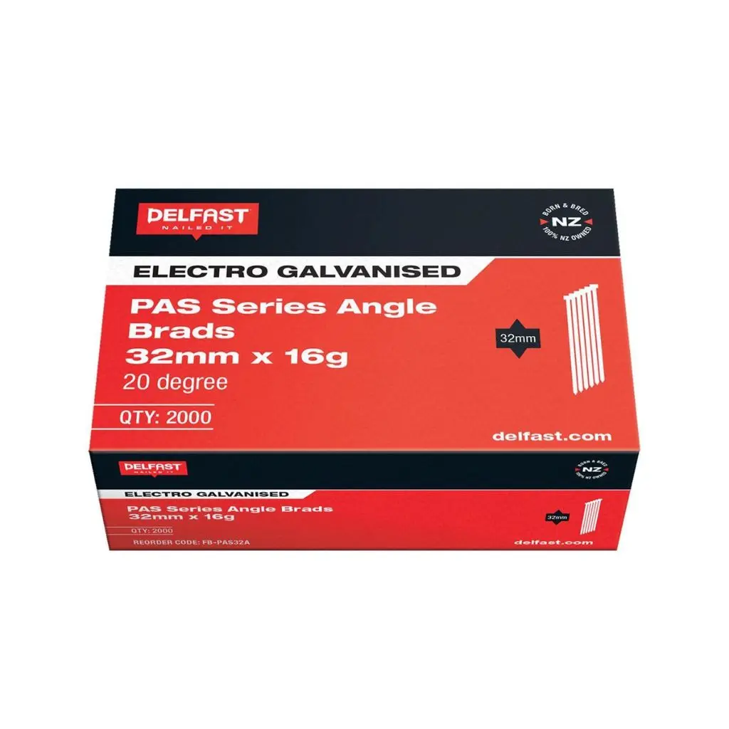 DELFAST Galvanised PAS Series Angle Brads | 32mm x 16g (2000)