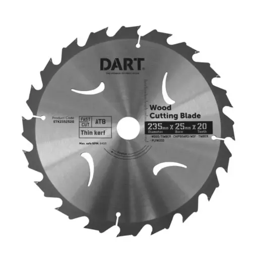 [STK2352520] DART Timber Blade 235mm x 20 teeth x 25mm bore