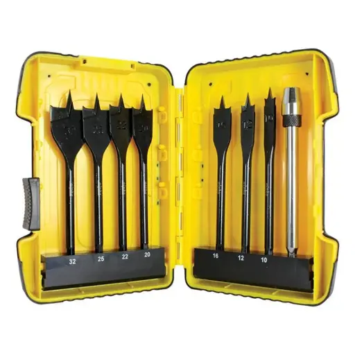 [TS08SET8] ALPHA Turbo-Bore Spade Bit 8 Piece Set with Expansion Bar