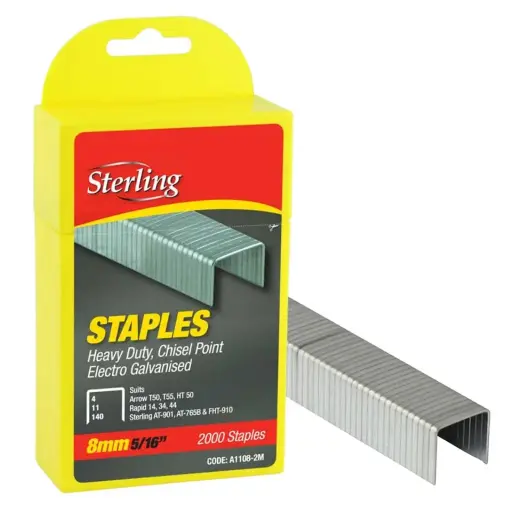 [A1108-2M] STERLING Staples 140 Series Plastic Box 8mm x 2000