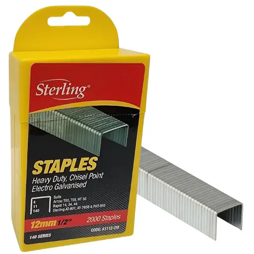 [A1112-2M] STERLING Staples 140 Series Plastic Box 12mm x 2000