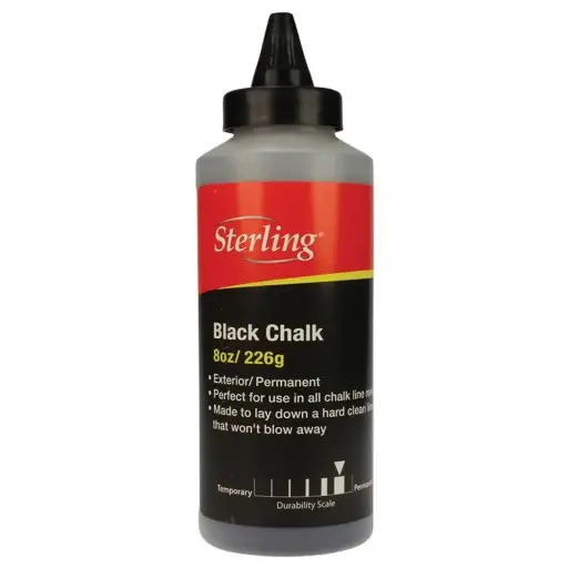 [CR-BLACK] STERLING Black Chalk Refill 226g - Exterior Permanent