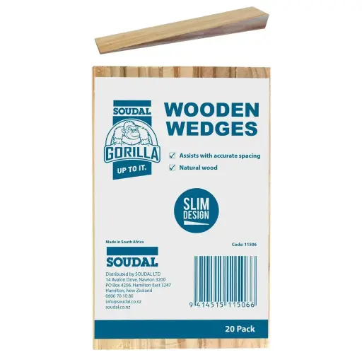 [11506] SOUDAL Gorilla Fox Wooden Wedges 20 Pack