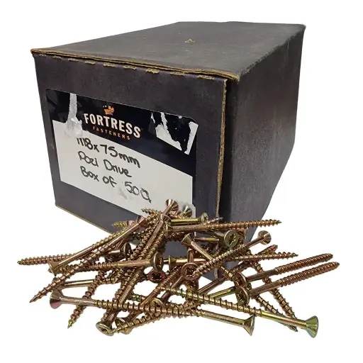 [WAI414] SCREW CSK/POZI Z/C  M8 X 75 (Box of 500)