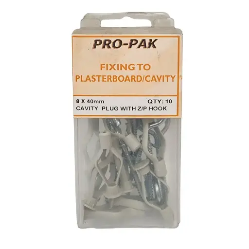 [HSN147] MSL C/PLUG WITH Z/P HOOK 8 x 40mm  (10)