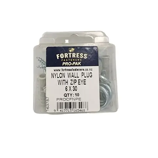 [HEN083] FORTRESS NYLON WALL PLUG ZC EYE  6 X 30mm(10)