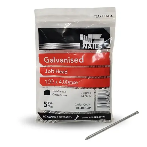 [100400GJP] NZ NAILS Jolt Head Galvanised 100 x 4.00mm - 500g