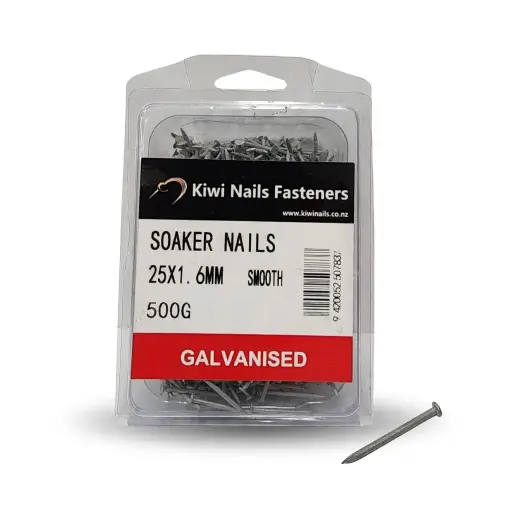 [942005] NZ NAILS Soaker Galvanised 25 x 1.60mm | 500g