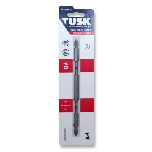 [tb100ph2x1] TUSK Torsion Bits Phillips Head 2 Double Ended - 100mm