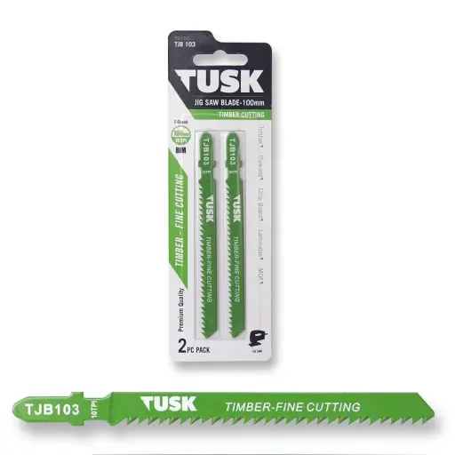 [TJB103] TUSK Jig Saw Blade for Timber 100mm x 10TPI T-shank (2 piece pack)