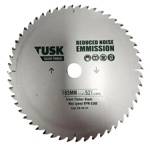 [STB185] TUSK Silence Timber Blade 185mm x 52 teeth x 20/16mm bore