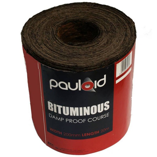 [114658] PAULOID DPC Bituminous Damp Proof Coarse Roll | 300mm X 20m