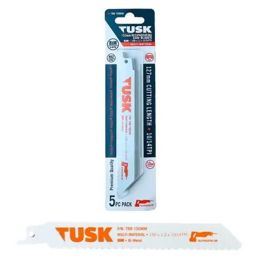 [TRB150MM] TUSK Bi-Metal Reciprocating Saw Blades for Multi Material 150mm - (5 piece pack)