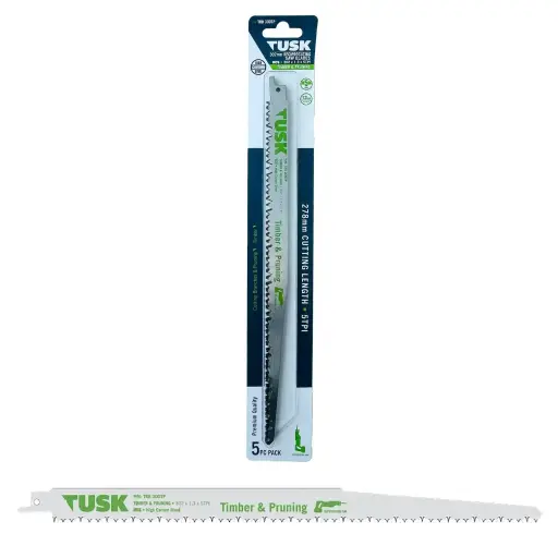[TRB300TP] TUSK High Carbon Steel Reciprocating Saw Blades for Timber & Pruning 300mm - (5 piece pack)