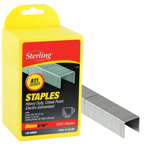 [A1108-5M] STERLING Staples 140 Series Plastic Box 8mm x 5000