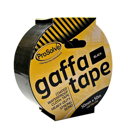 [GAFTBLA50] PROSOLVE Gaffa Tape Black 50mm x 50m