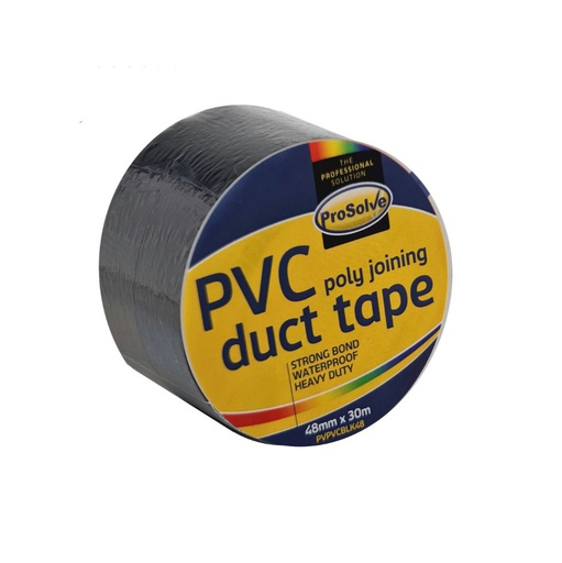 [PVPVCBLK48] PROSOLVE PVC Duct Tape Black 48mm