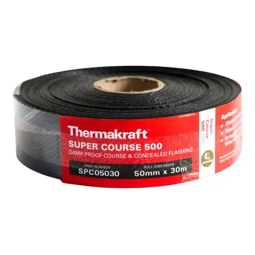 [SPC05030] THERMAKRAFT Super Course Damp Proof Course (DPC) & Concealed Flashing | 50mm x 30m