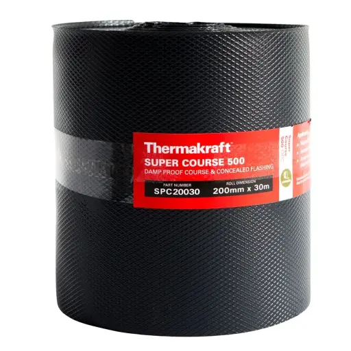 THERMAKRAFT Super Course Damp Proof Course (DPC) & Concealed Flashing | 200mm x 30m