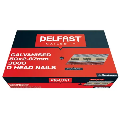 [FN-JDN50G] DELFAST Galvanised D Head Nails 50 x 2.87mm (3000)